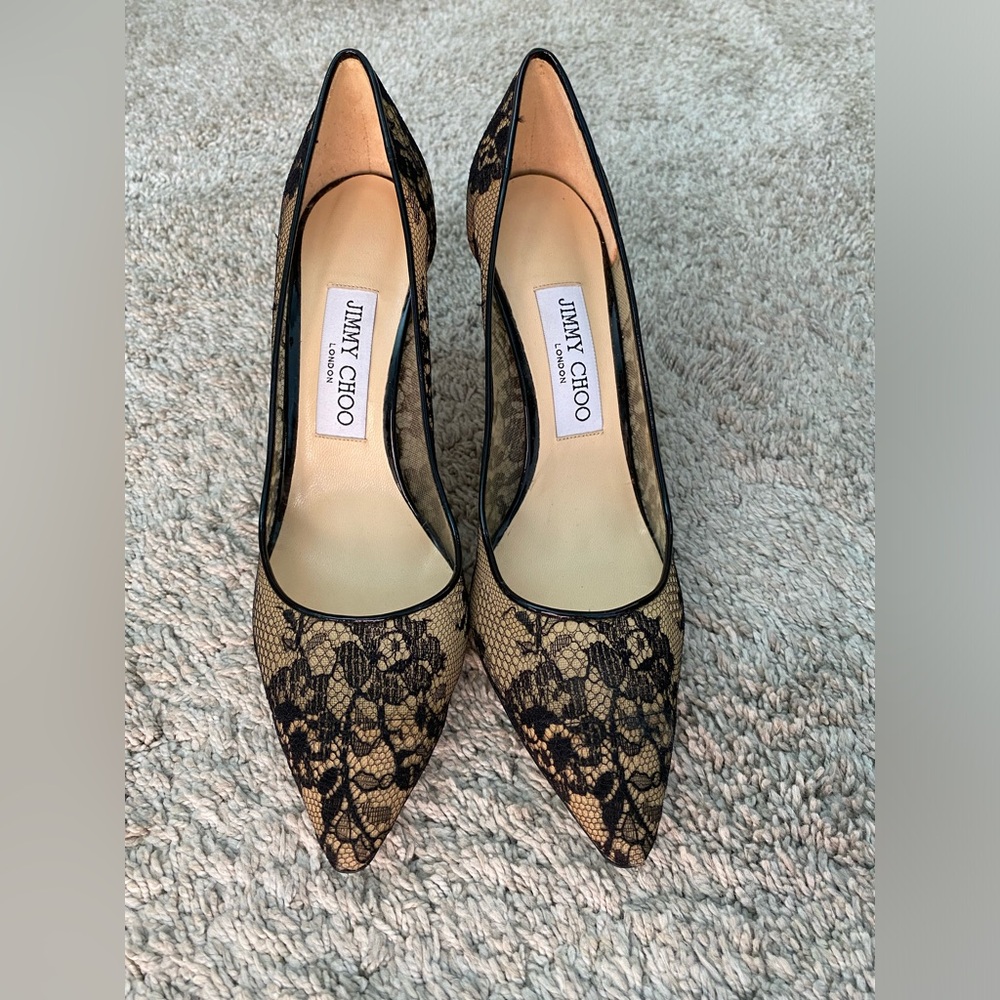 Jimmy choo black lace Romy